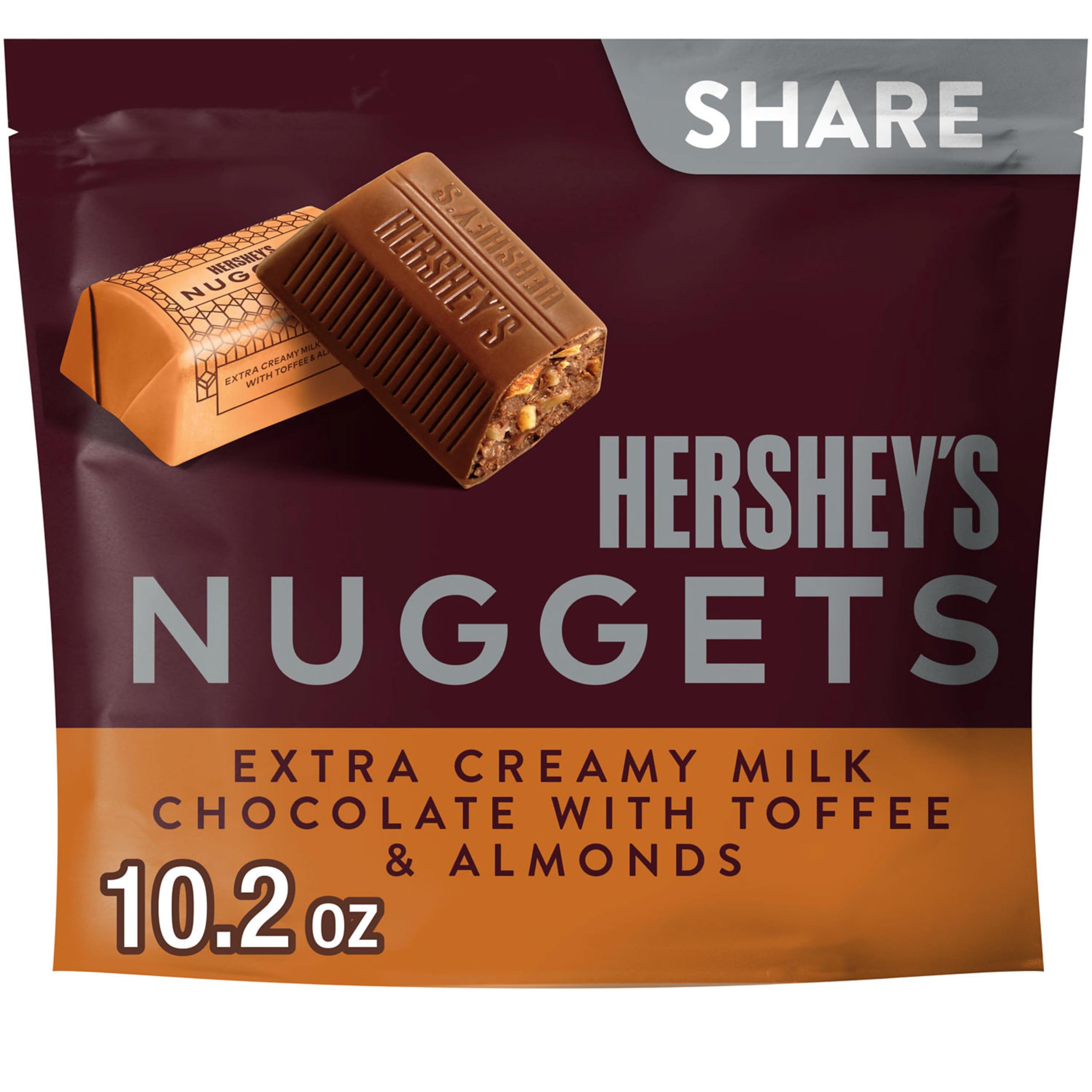 Hershey's Nuggets Milk Chocolate with Toffee & Almonds, 289 g