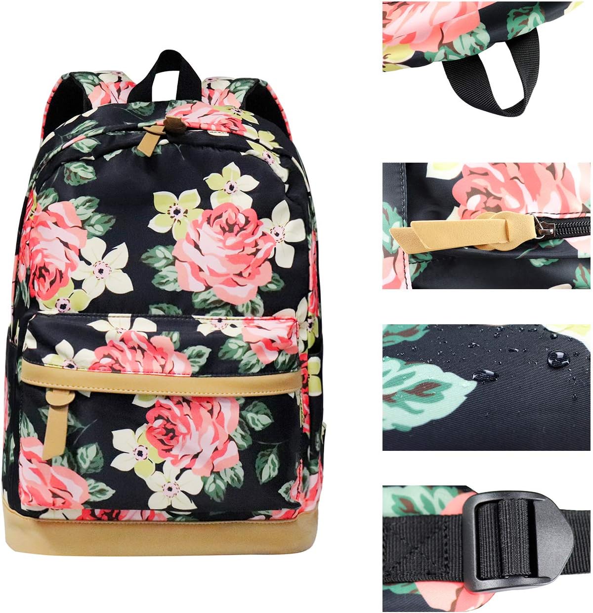 School Backpack for Teen Girls, Bookbag with Lunch Box and Pencil Case