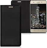 kwmobile Funda para Huawei G Play Mini - Carcasa para m?vil de [Cuero sint?tico] - Case [Plegable] en [Negro]