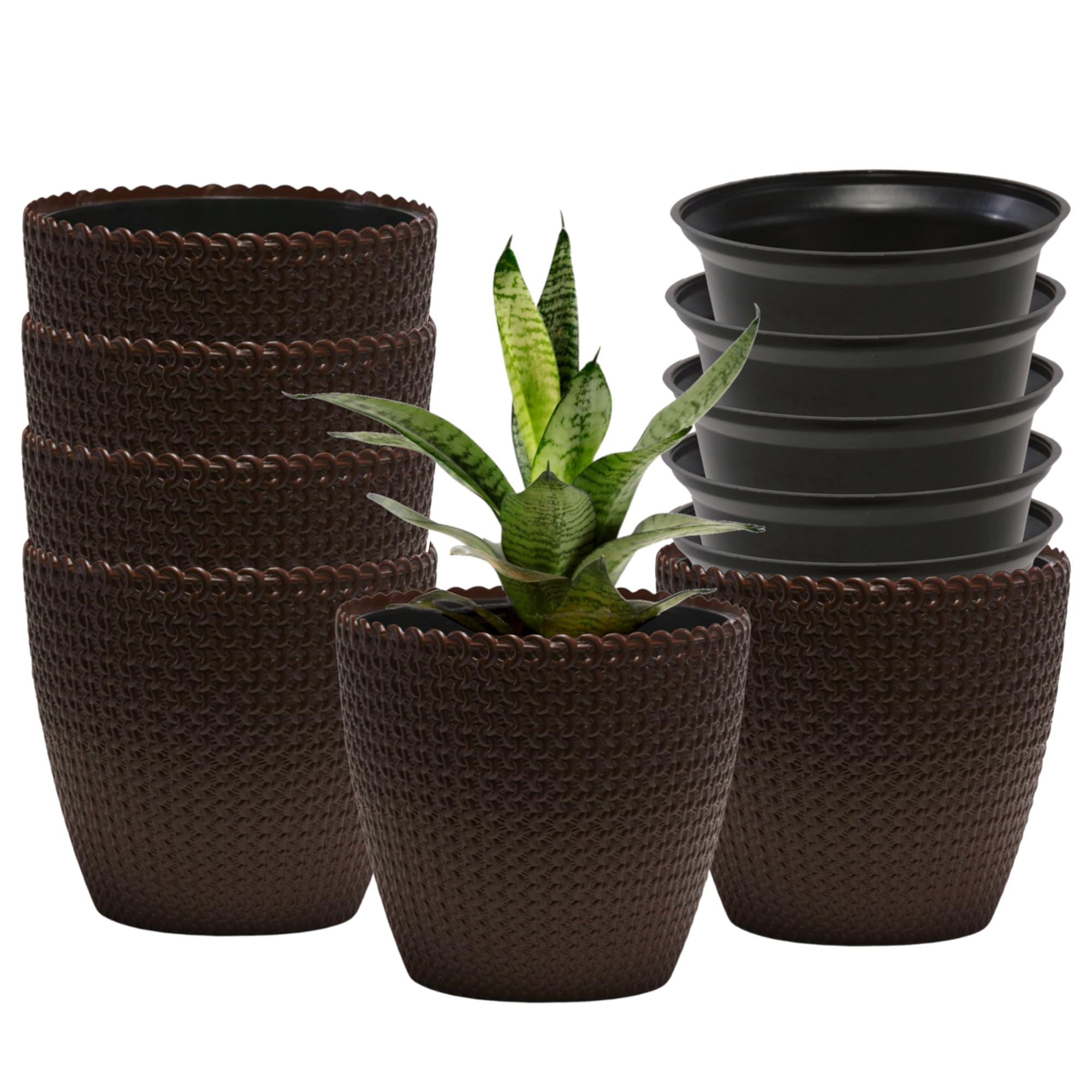 DOAP Decorative Planter Set - Self Watering Pots -9