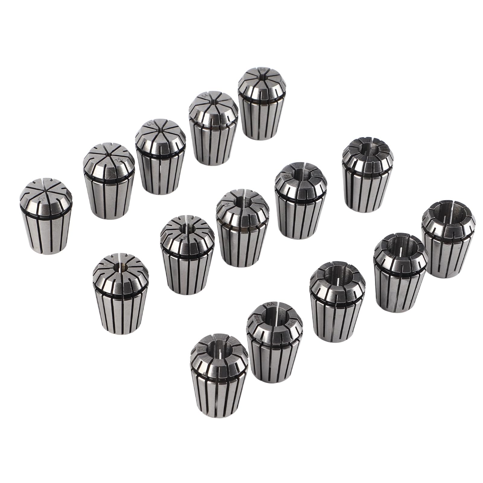 Jeanoko Juego de Portabrocas ER25, 15 Piezas de Acero de Alta Velocidad para Fresadoras CNC, Herramientas con Llave