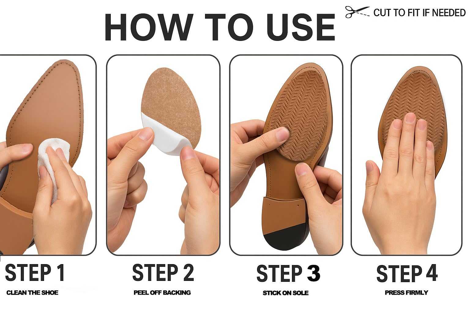 leather sole dress shoes slippery Non-Skid Shoe Pads – 3
