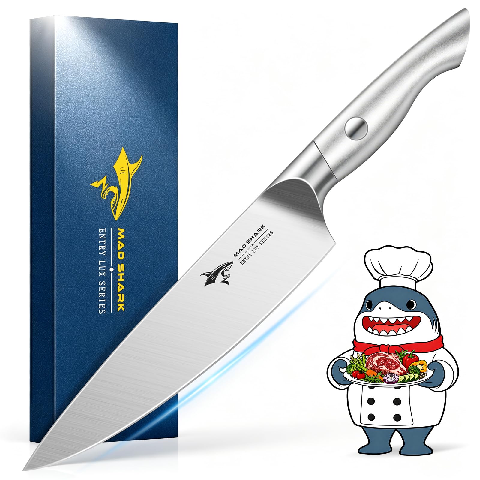 MAD SHARK 8 Inch Chef Knife, Professional Ultra Sharp Kitchen Knife