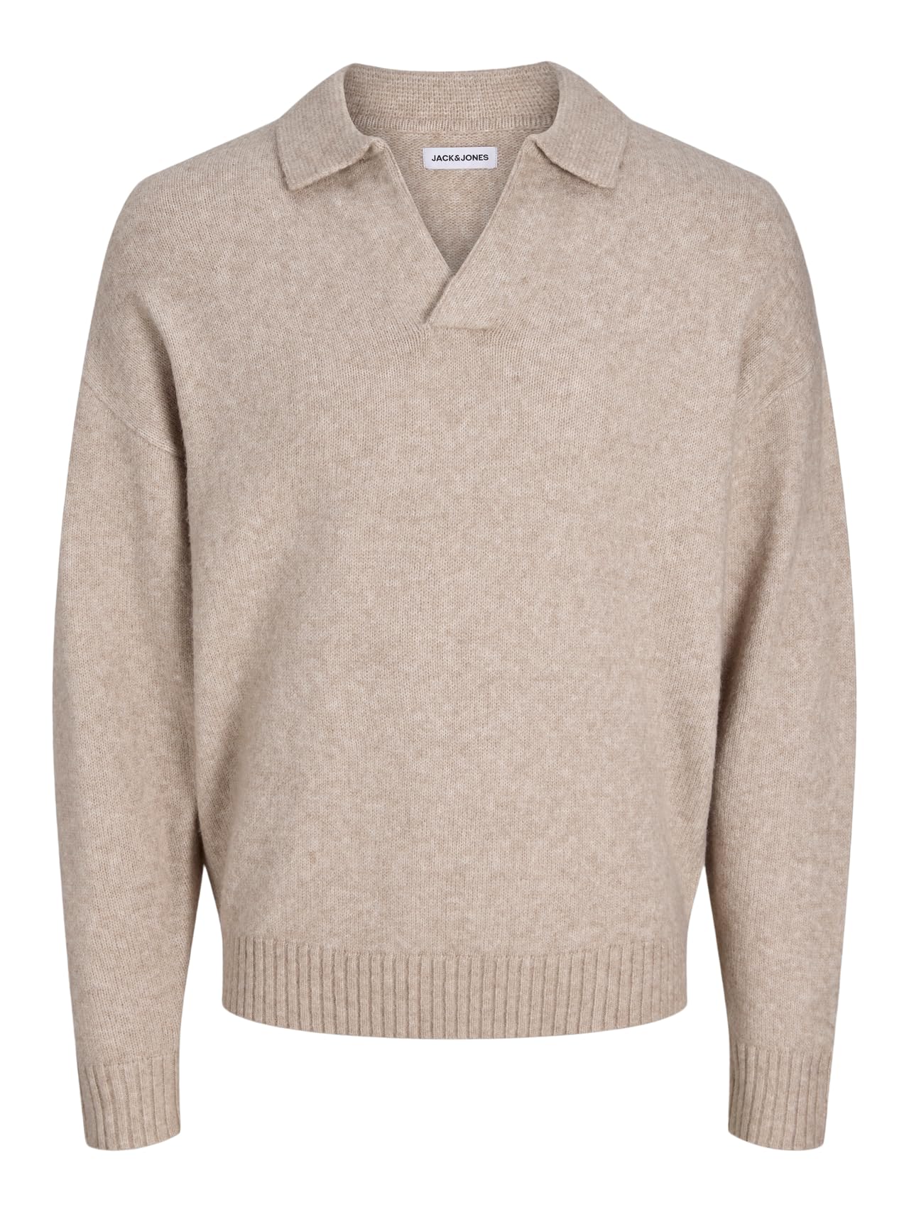 JACK & JONES Jjsoho Ollie Knit Split Neck, Atmosphere, M