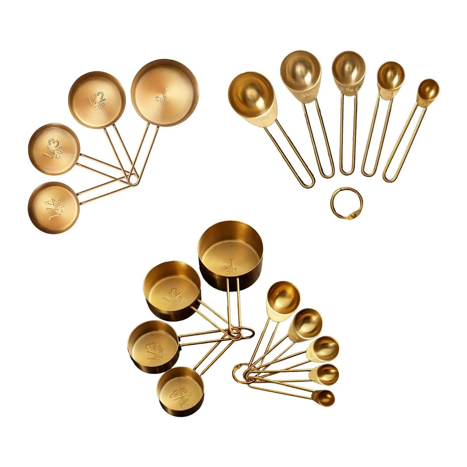 Messbecher-Set aus Edelstahl | Mess-Back-Set, Zubehör, Back-Gadgets, professionell for das Kochen von Lebensmitteln, Kaffeebohnen