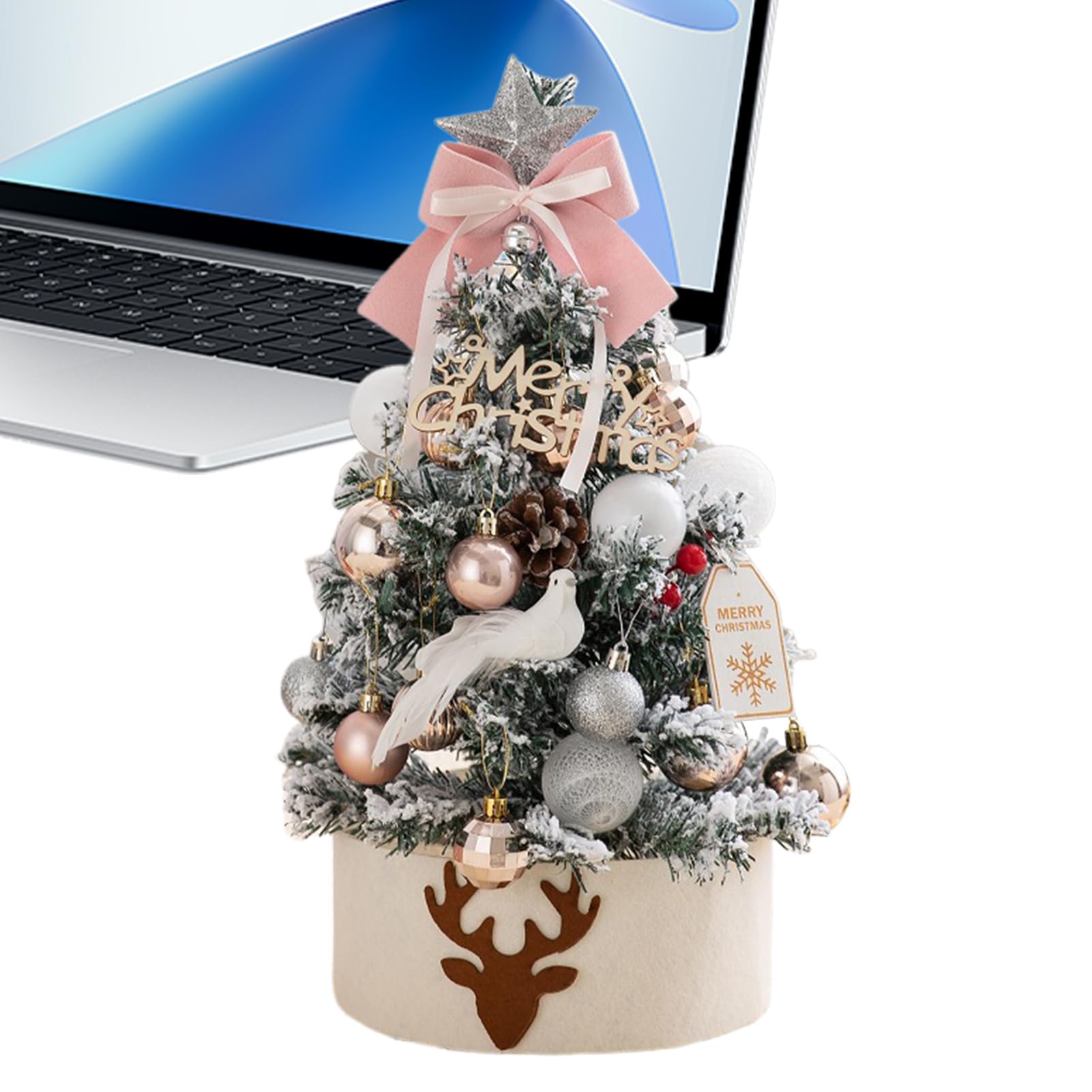 Mini Albero di Natale Albero di Natale Decorativo da Tavolo 45 cm con LED