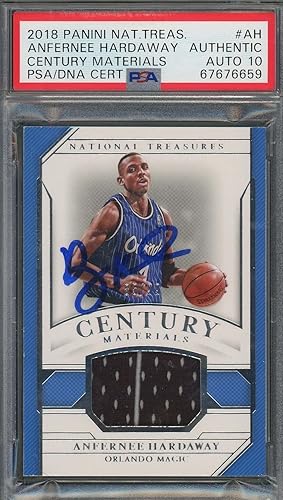 Anfernee Hardaway 2018 Panini National Treasures Signed Card Auto Graded PSA 10