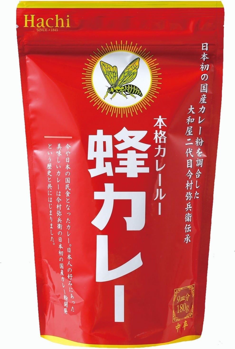 ハチ食品 蜂カレー カレールー中辛180g