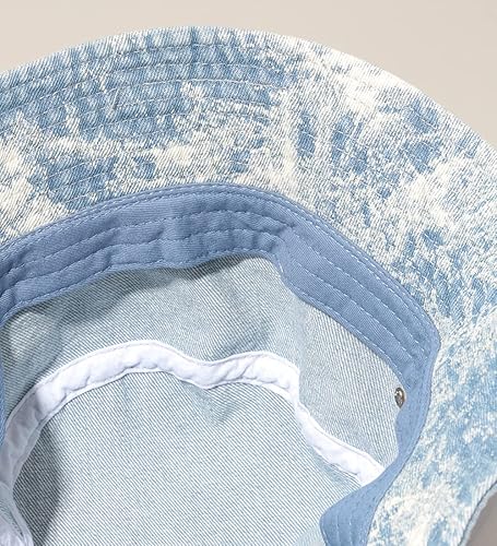 Miniatura 10 de MIRMARU Sombrero de pescador de mezclilla de lona de algodón 100% vintage, estilo informal, al aire libre, pesca, senderismo, safari.