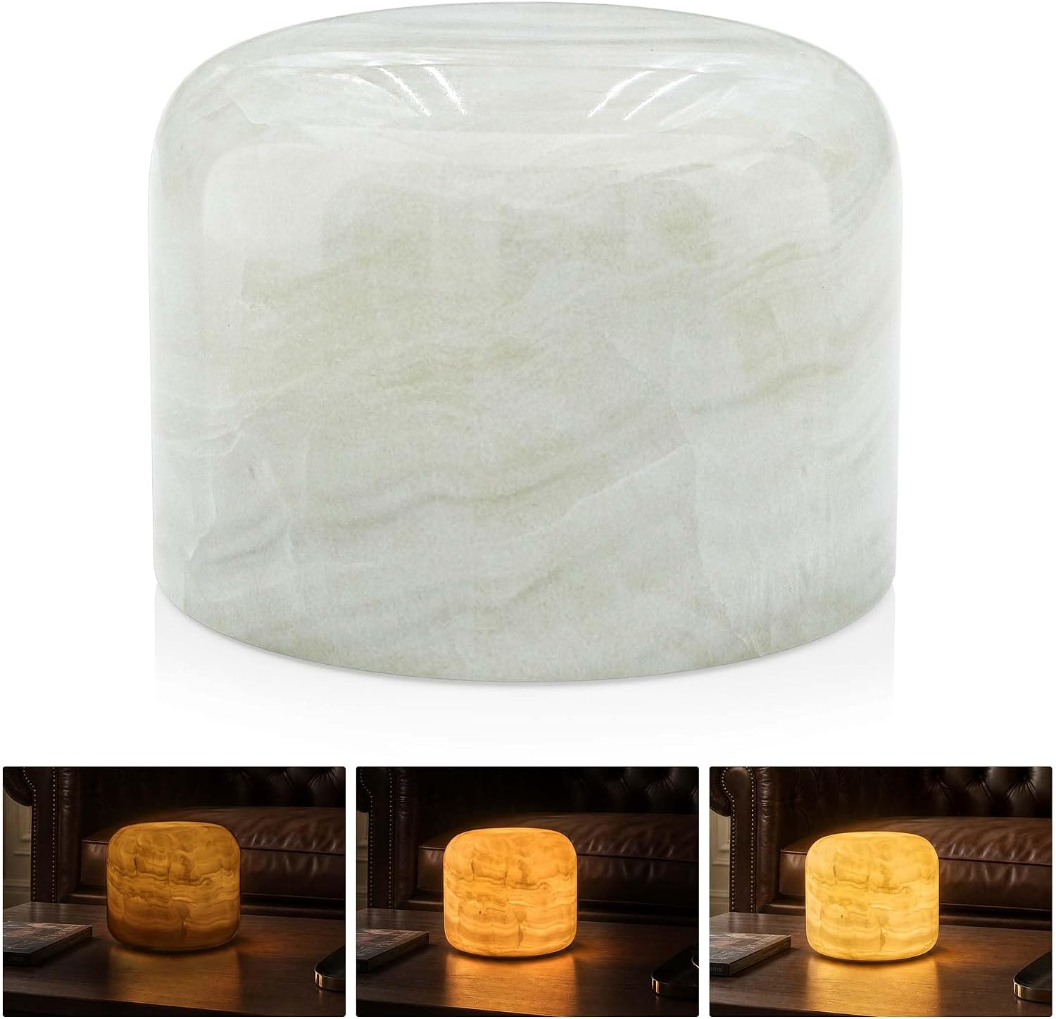 Natural Marble Touch Lamp, Rechargeable RGB Table Lamp, Remote Natural Marble Touch Lamp, Rechargeable RGB Table Lamp, Remote