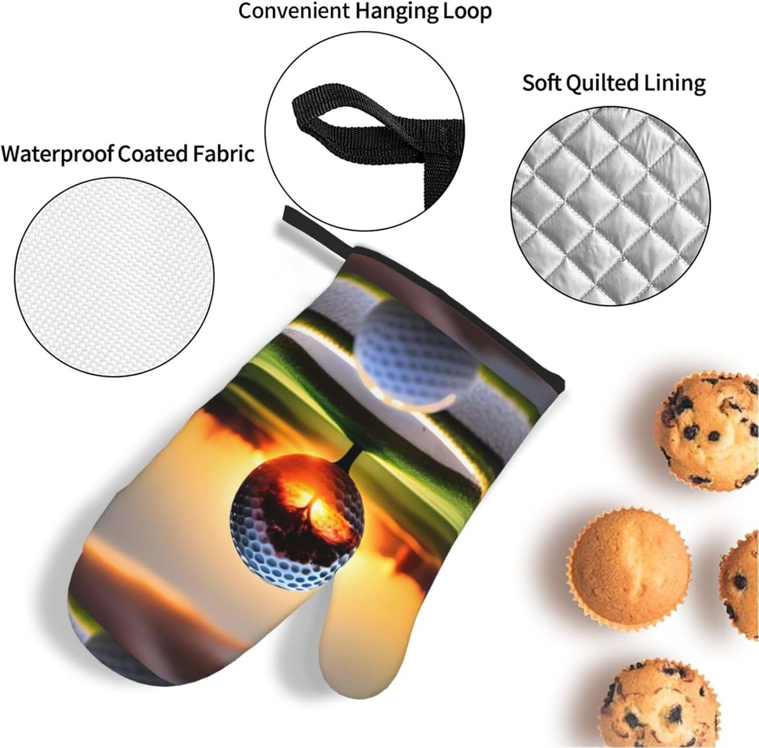 Golf and Turf Kitchen baking four piece set, fit for cooking and baking, oven, microwave, and outdoor barbecue