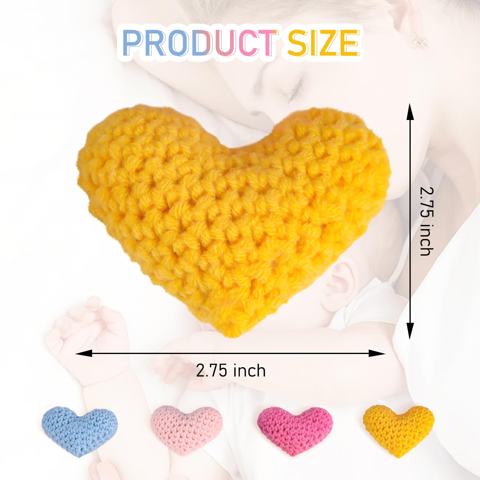 4 Pcs Scent Bonding Hearts NICU Preemie, Mothers Essential Pick for NICU Baby Gift