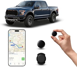Mini GPS Tracker for Vehicles – Hidden Magnetic Car Tracker Device, Real-Time GPS Tracking for Kids, Car, Pets, No Monthly Fee, Works with Apple Find My, Vehicle Locator, No SIM Required