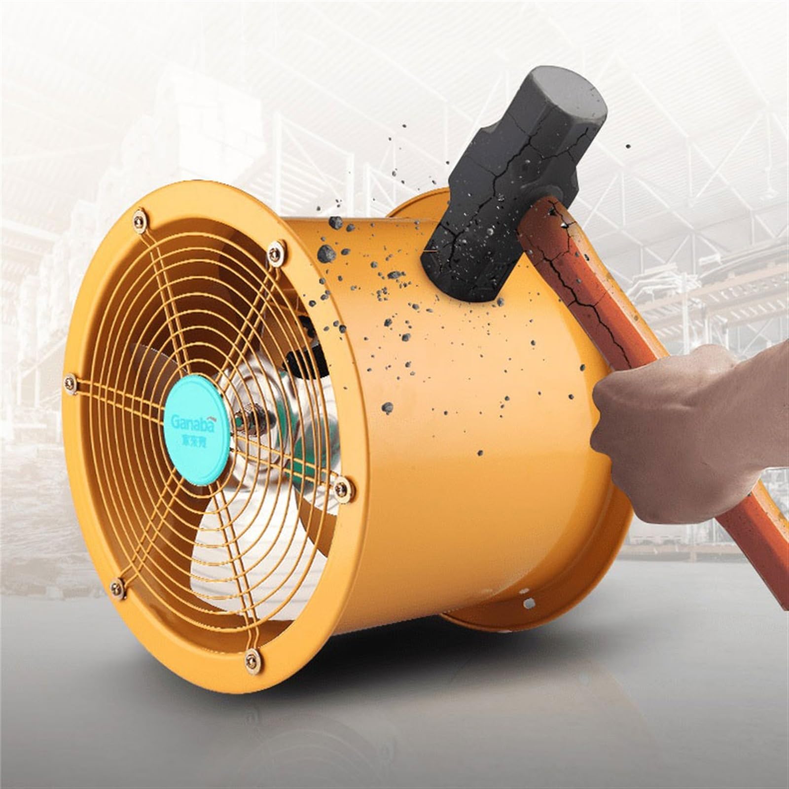 Ventilador Ventilador de escape de ventilación Industrial de alta potencia, Extractor de humo de cilindro de alta velocidad for cocina doméstica, potente ventilador de escape Cuarto de baño(10 inch)