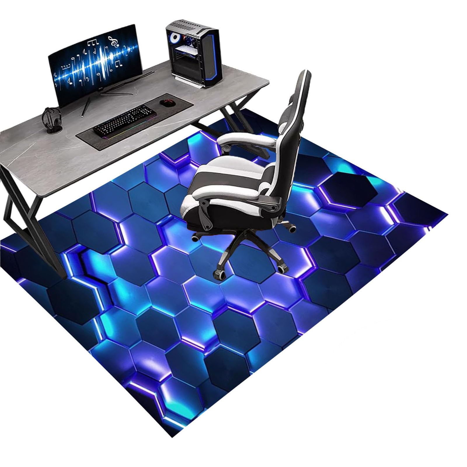 xinwanhong Office Chair Mat for Hardwood Floor Protector, Gaming Chair Mat Non-Slip Floor Mat for Rolling Chair Home,A8,80x120cm