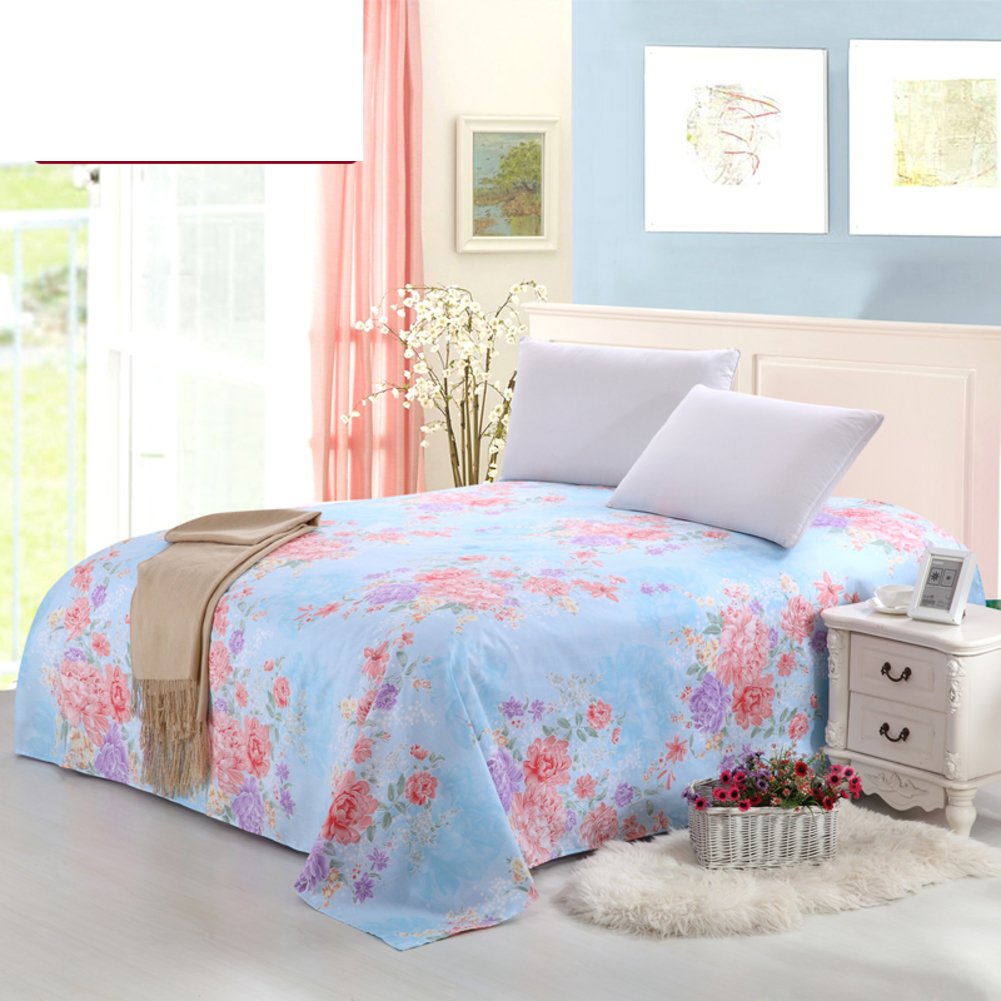 Drap en coton imprimé feuilles pastorales pour chambre chaleureuse