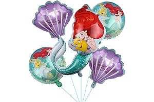 Underwater Brilliance: 5PCS Mermaid Princess Foil Balloons for Captivating Celebrations