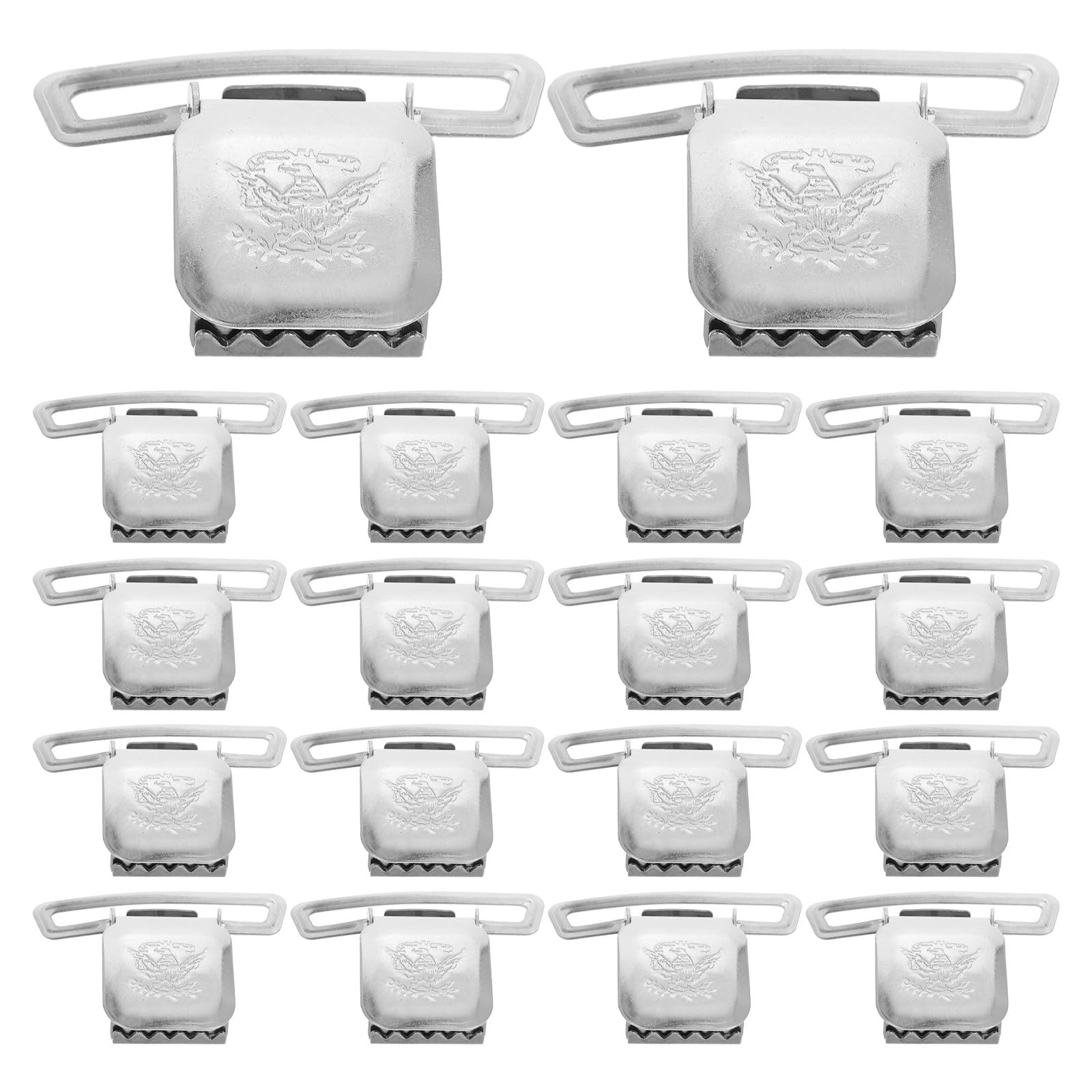Attaches métalliques 50 mm pour salopettes et combinaisons - Lot de 20