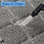 GORILLA GRIP Water Resistant Cat Litter Box Catcher Mat 89x58 cm, Easy Cleaning Mess Trapper Protects Floors, Stays in Place for Cats, Soft on Kitty Paws, Less Waste, Gray