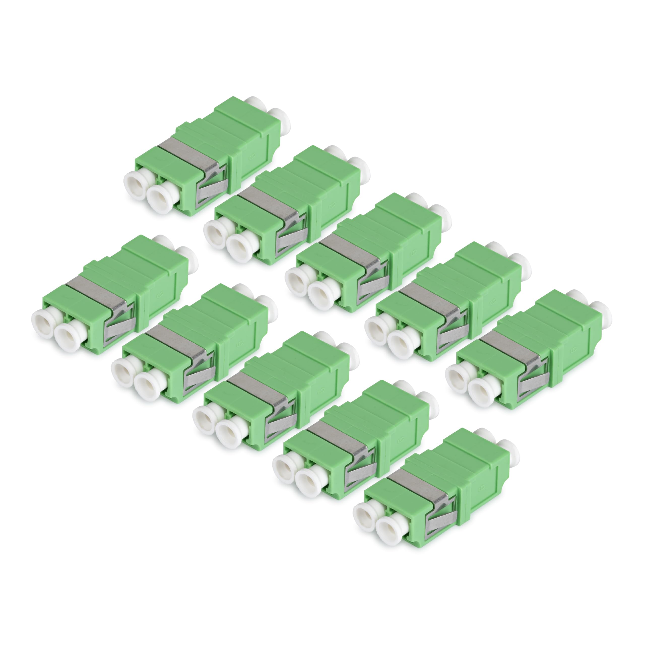 StarTech LC do LC łącznik LC, zestaw 10 sztuk, OS2 jednomodowy SC LC światłowód łącznik bez kołnierza, LC/APC Duplex Adapter