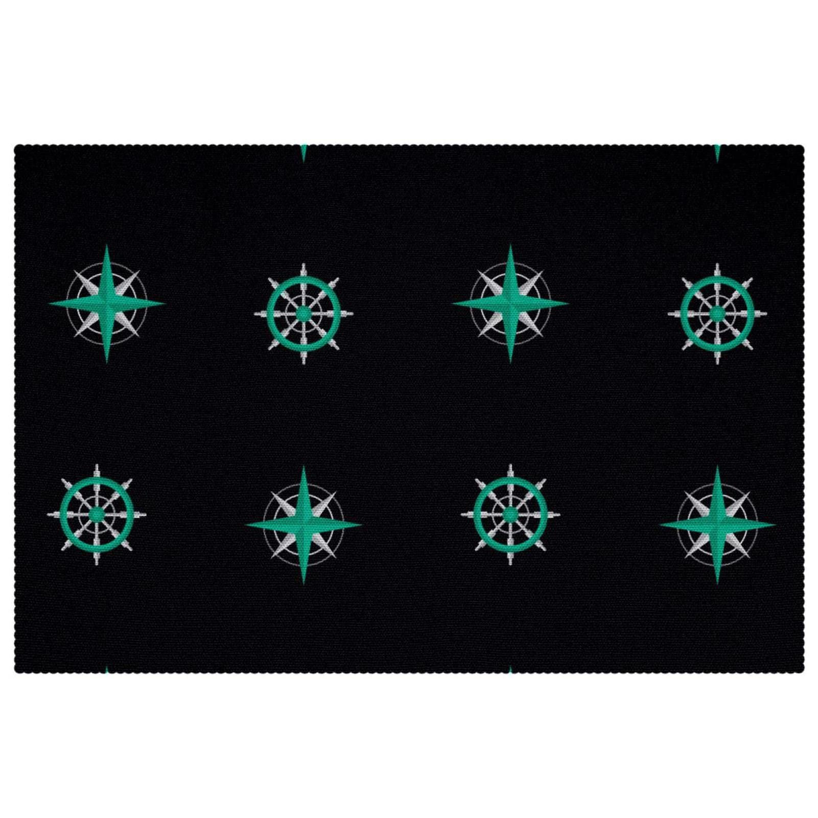 Set de table boussole marine résistant à la chaleur lot de 6 lavable protecteur