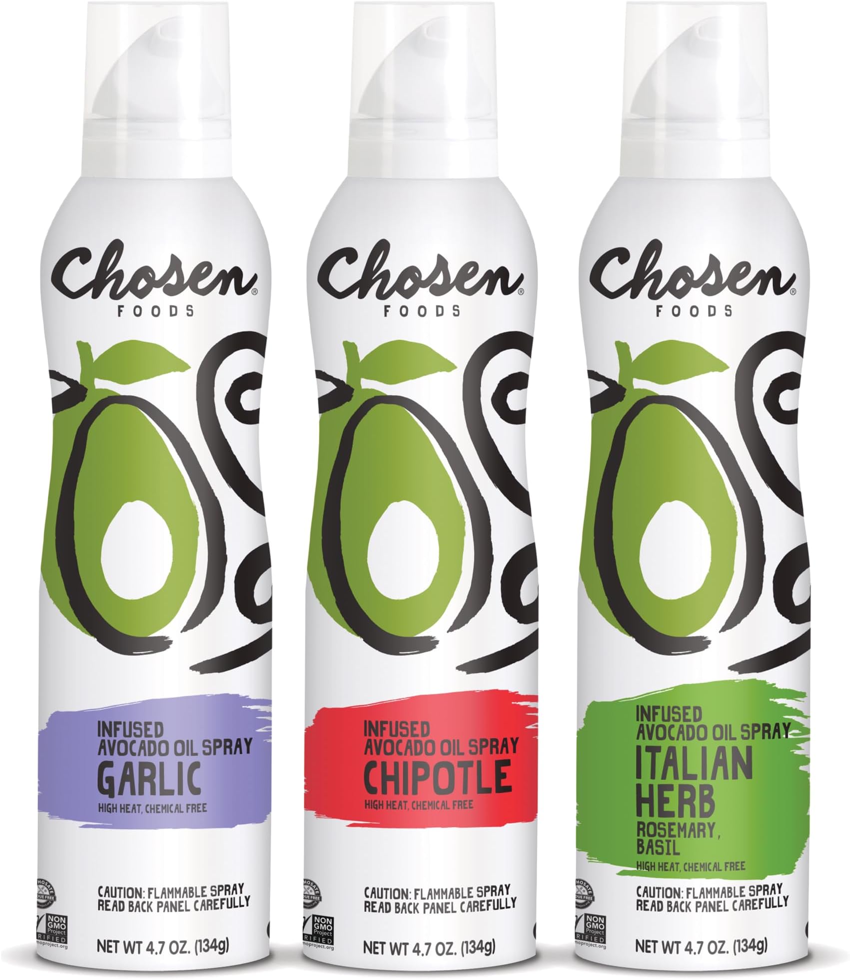 Chosen Foods 100 Pure Avocado Oil Spray Variety Pack