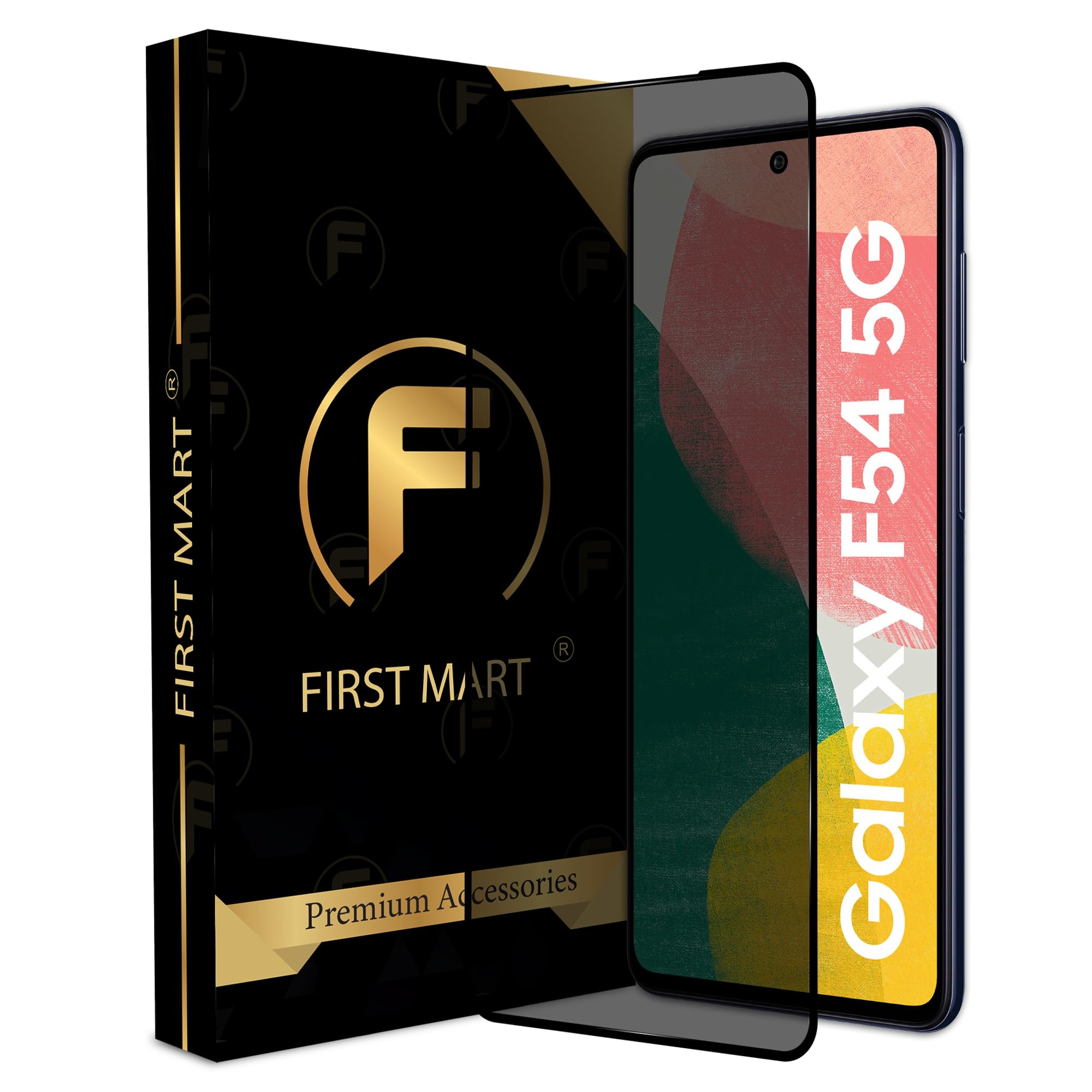 FIRST MART Edge to Edge Privacy Tempered Glass for Samsung Galaxy F54 5G / Samsung M53 5G / Samsung M54 5G Full Screen Coverage with Easy Installation Kit | Black (B0CGNYCL62) Amazon Price History, Amazon Price Tracker