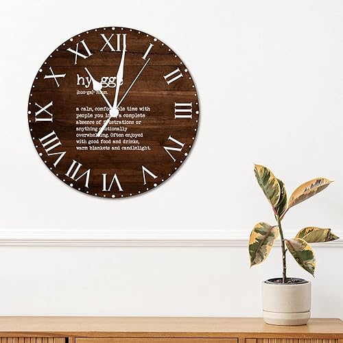 Miniatura 34 de ArogGeld Definición de recursos humanos, reloj de PVC, frases motivacionales, sin marco, números romanos, significado de 12 pulgadas, silencioso