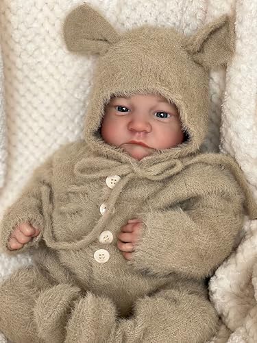 Miniatura 1 de Anano Muñeca realista Reborn bebé niña niño, muñeca de bebé de 19 pulgadas que se ve real niña niño muñeca de vinilo de silicona recién nacido,