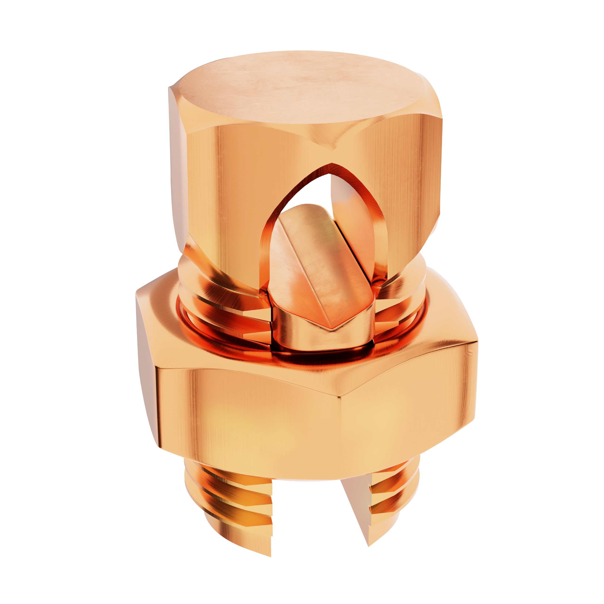 THE CIMPLE CO 1 Pack, Size #2 Copper Split-Bolt Connector 2 AWG -