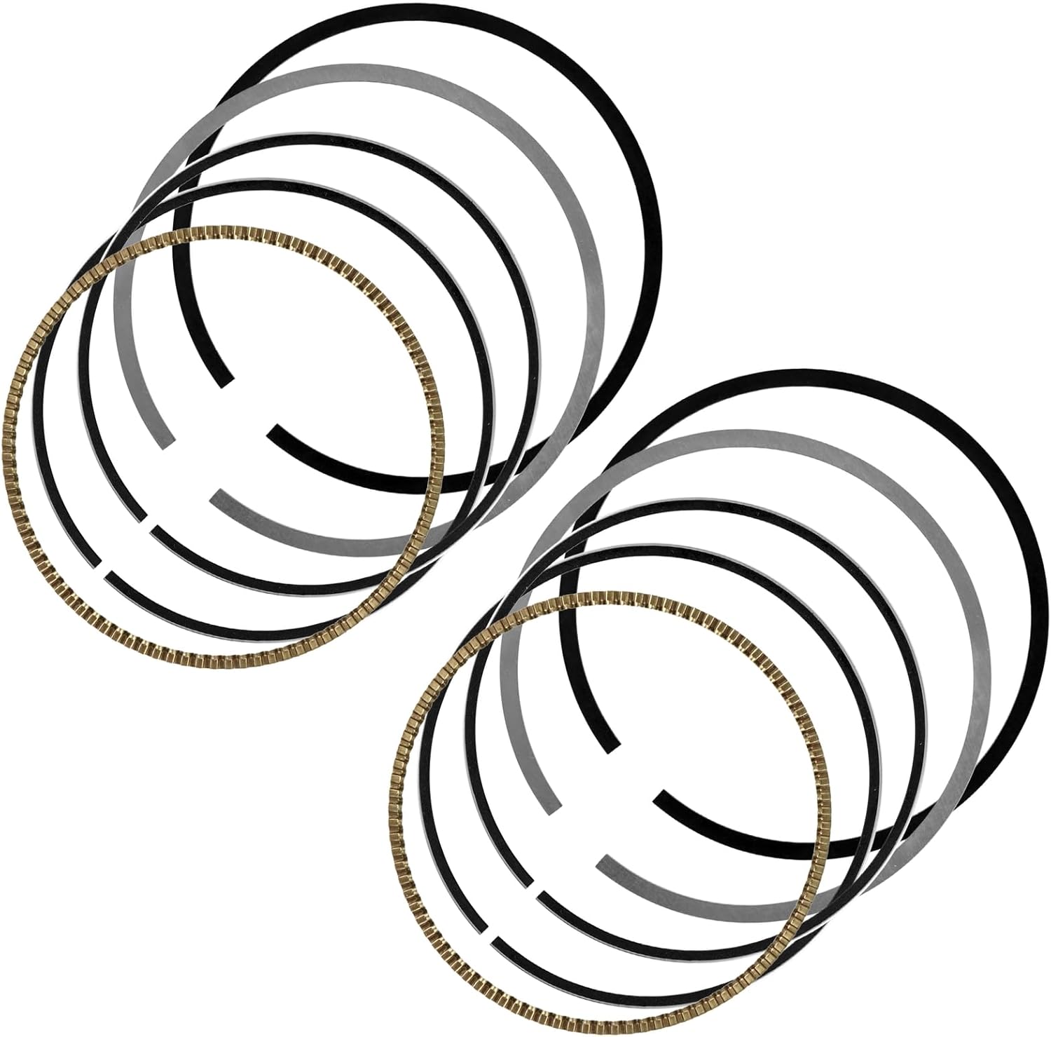 Powersports Replacement Parts for Piston Ring Set For Yamaha V Star 650 XVS650 1998-2011 2013-2016 QTY 2 Mod-C33C-26489