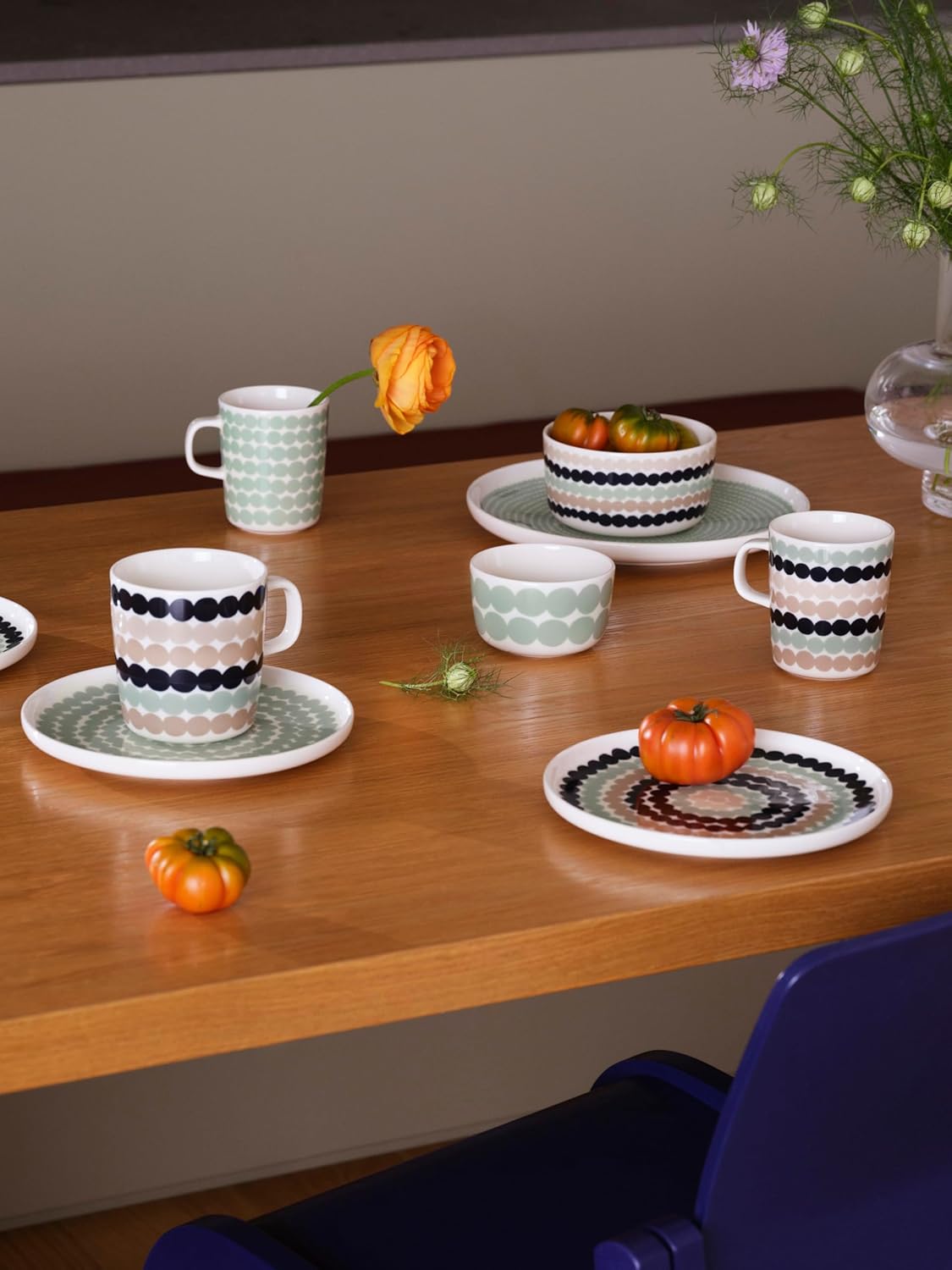 MARIMEKKO Oiva Räsymatto Coffee Mug – Refine Your Kitchen Décor with Our Iconic Stoneware – Stylish Porcelain Coffee Cups to Elevate Your Drinking Experience (8.8 oz)