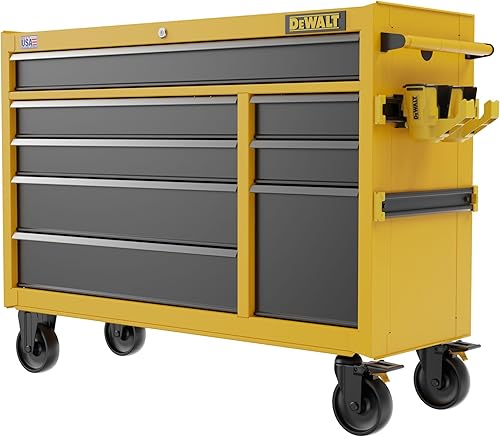 DEWALT Cofre de herramientas rodante con 8 cajones, 52 pulgadas, capacidad de cajón de 100 libras, compatible con el sistema de almacenamiento