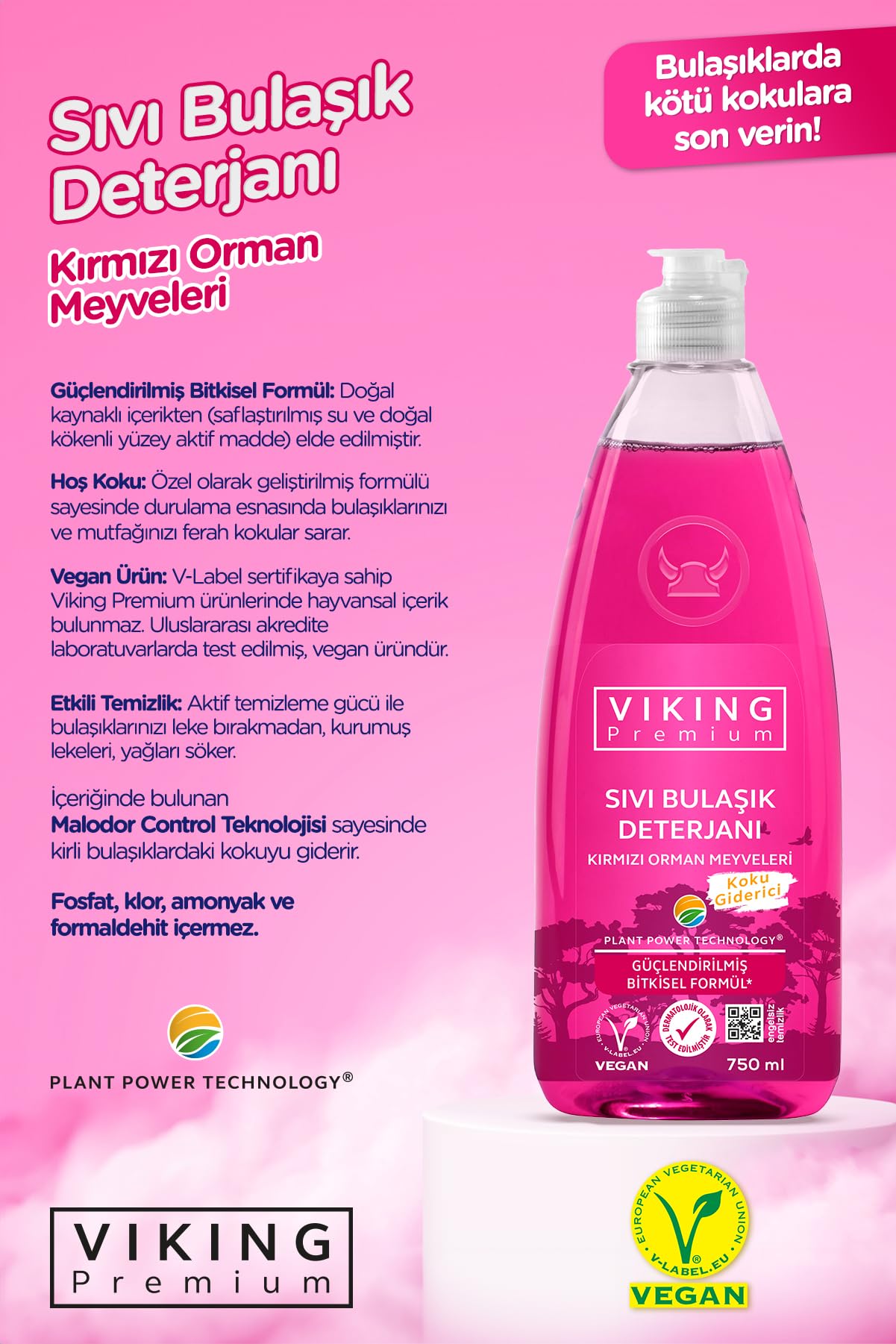 Viking Premium Bulaşık Deterjanı Orman Meyveleri 750 ml