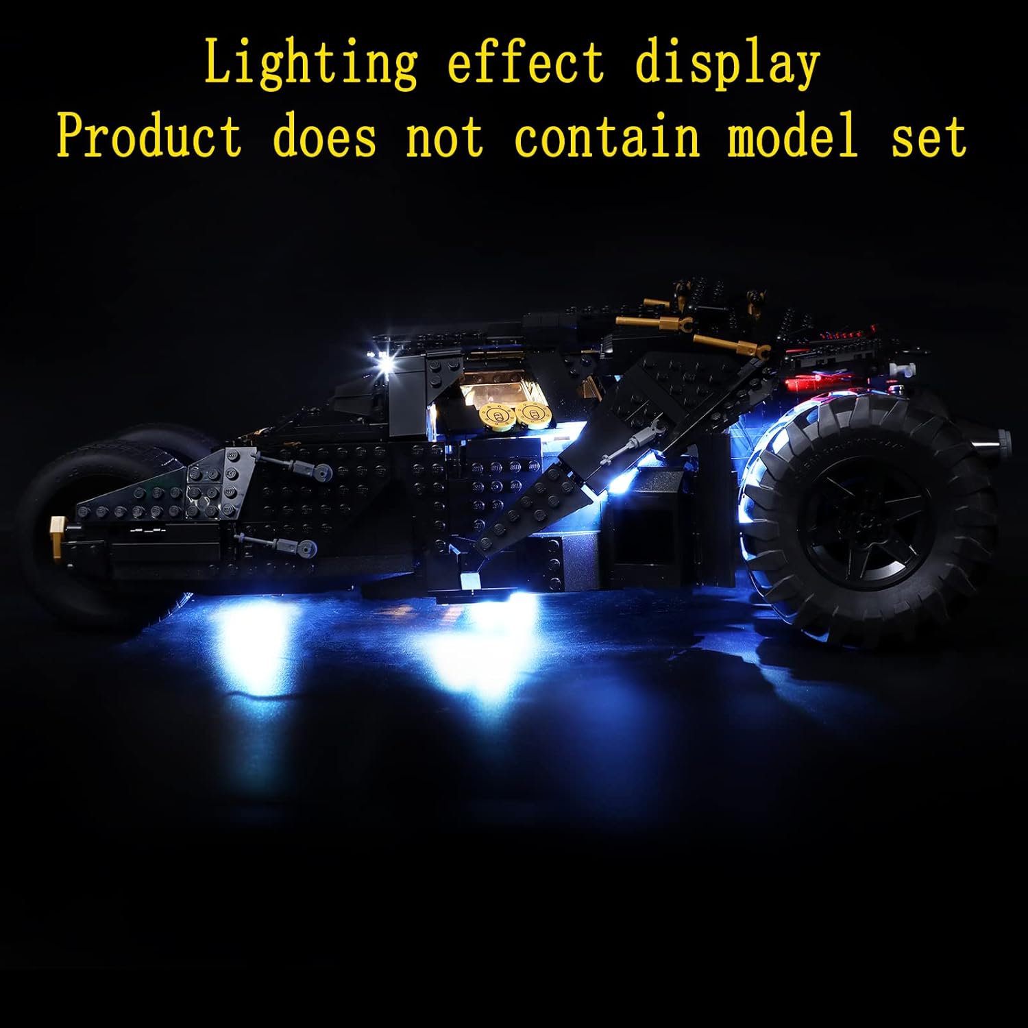 GEAMENT LED Light Kit Compatible with Lego Batman Batmobile Tumbler - Lighting Set for 76240 Building Model (Model Set Not Included)