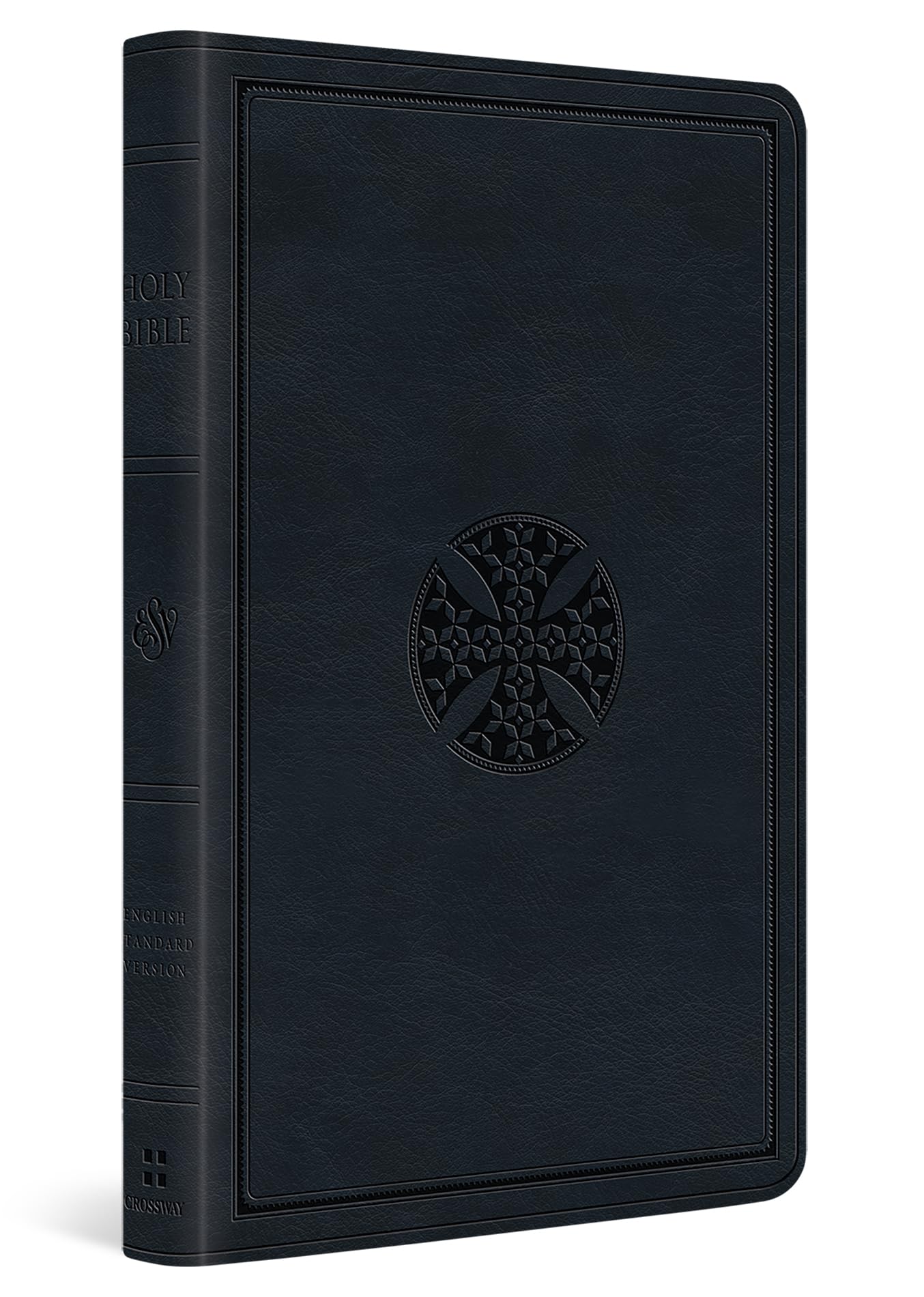 ESV Premium Gift Bible TruTone Navy Mosaic Cross Design by Esv Bibles HARDBACK