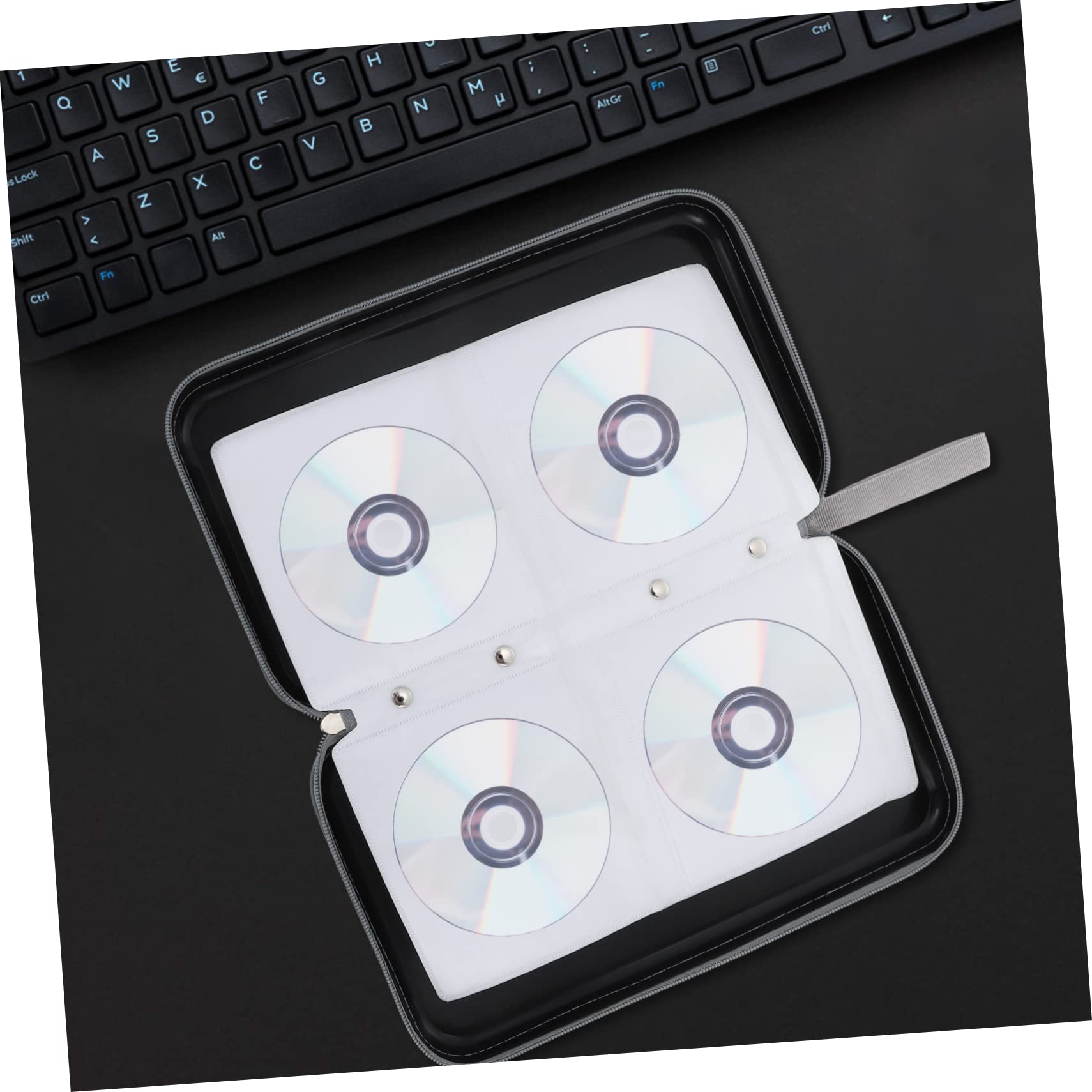 ETHZZLE Handheld CD Storage Case Capacity Zipper Bag Durable Disc Holder for Home and Car Organize Dvds and Scratches and Portable Storage