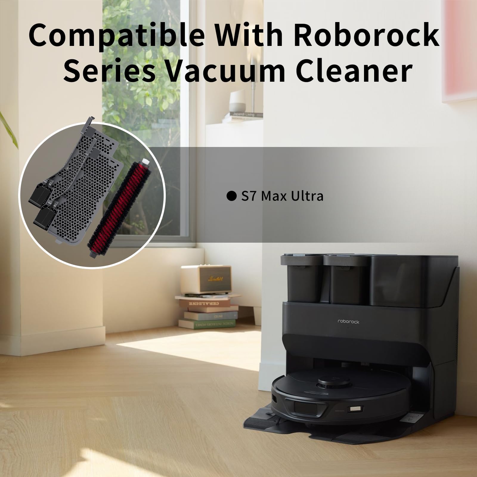 Kit D'entretien Pour Aspirateurs Roborock S7 Max Ultra / S7 Pro Ultra - Filtre à Eau Et Brosse De Nettoyage