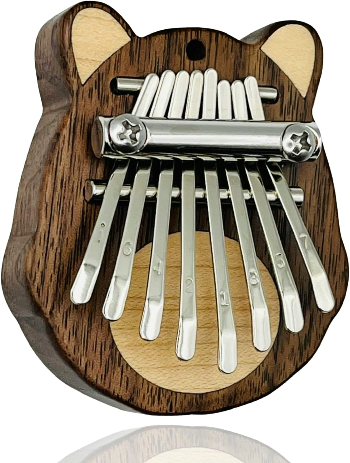 NewChord Mini Kalimba Thumb Piano 8 keys Mbira, Cat Kalimba for Kids, Cute Mini Instrument for kids and adults, Including Lanyard for an easy carrying (kal8mini2)