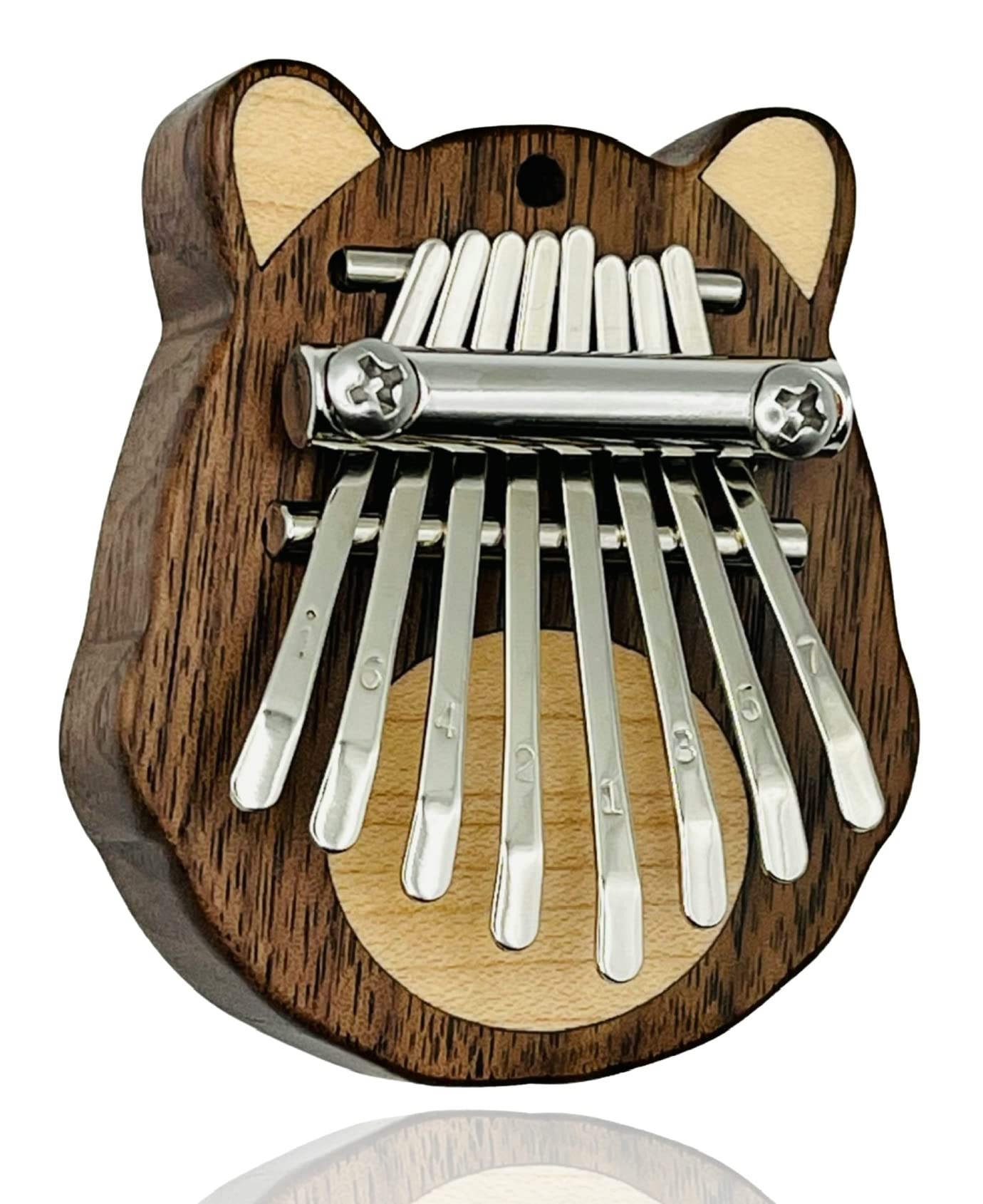 NewChord Mini Kalimba Thumb Piano 8 keys Mbira, Cat Kalimba for Kids, Cute Mini Instrument for kids and adults, Including Lanyard for an easy carrying (kal8mini2)