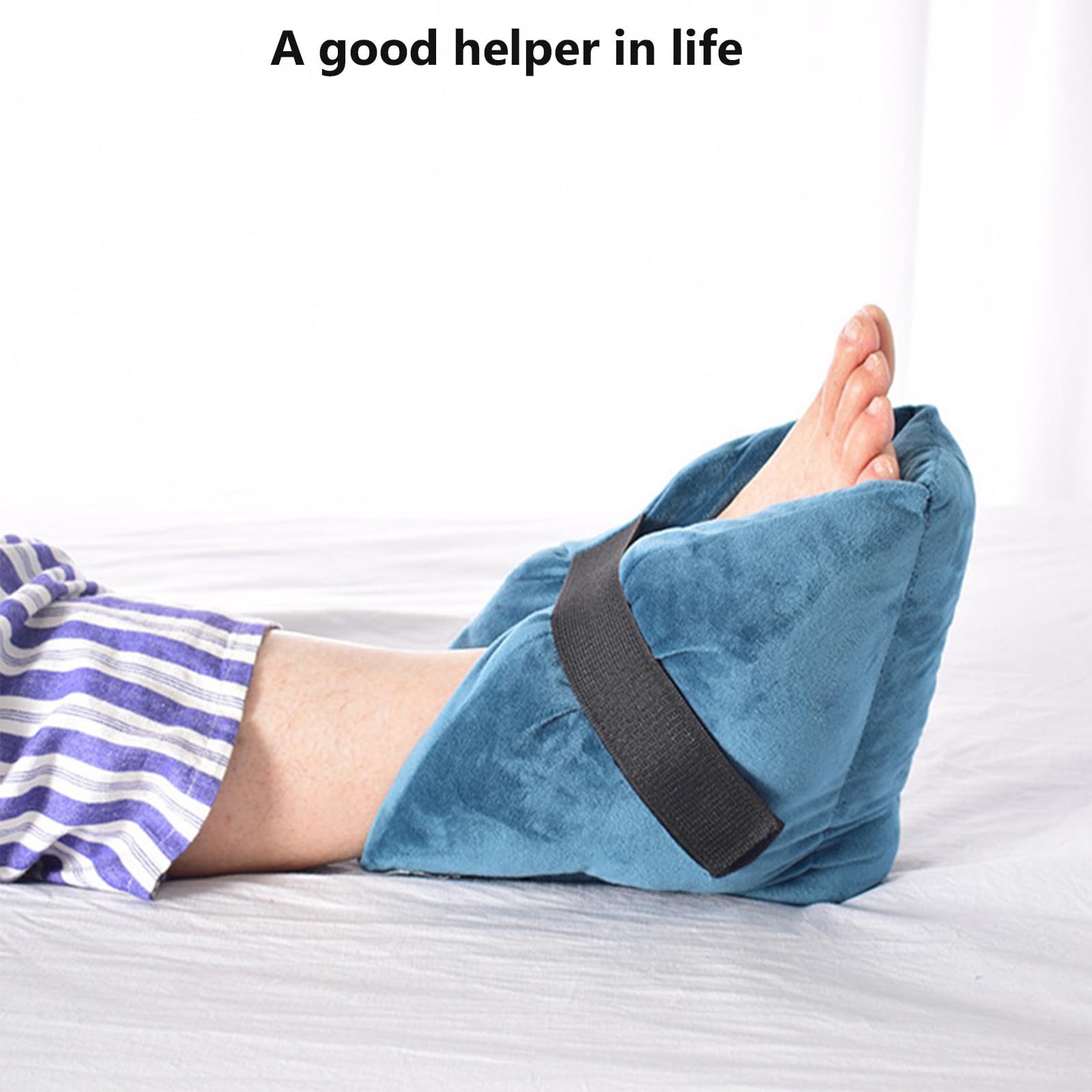 Cojín Protector De Talón Multifuncional, Almohada De Soporte Para Pies Para Úlceras Por Presión, Úlceras, Lesiones, Terciopelo De Cristal Súper Suave Tela, Correas Ajustables Duraderas