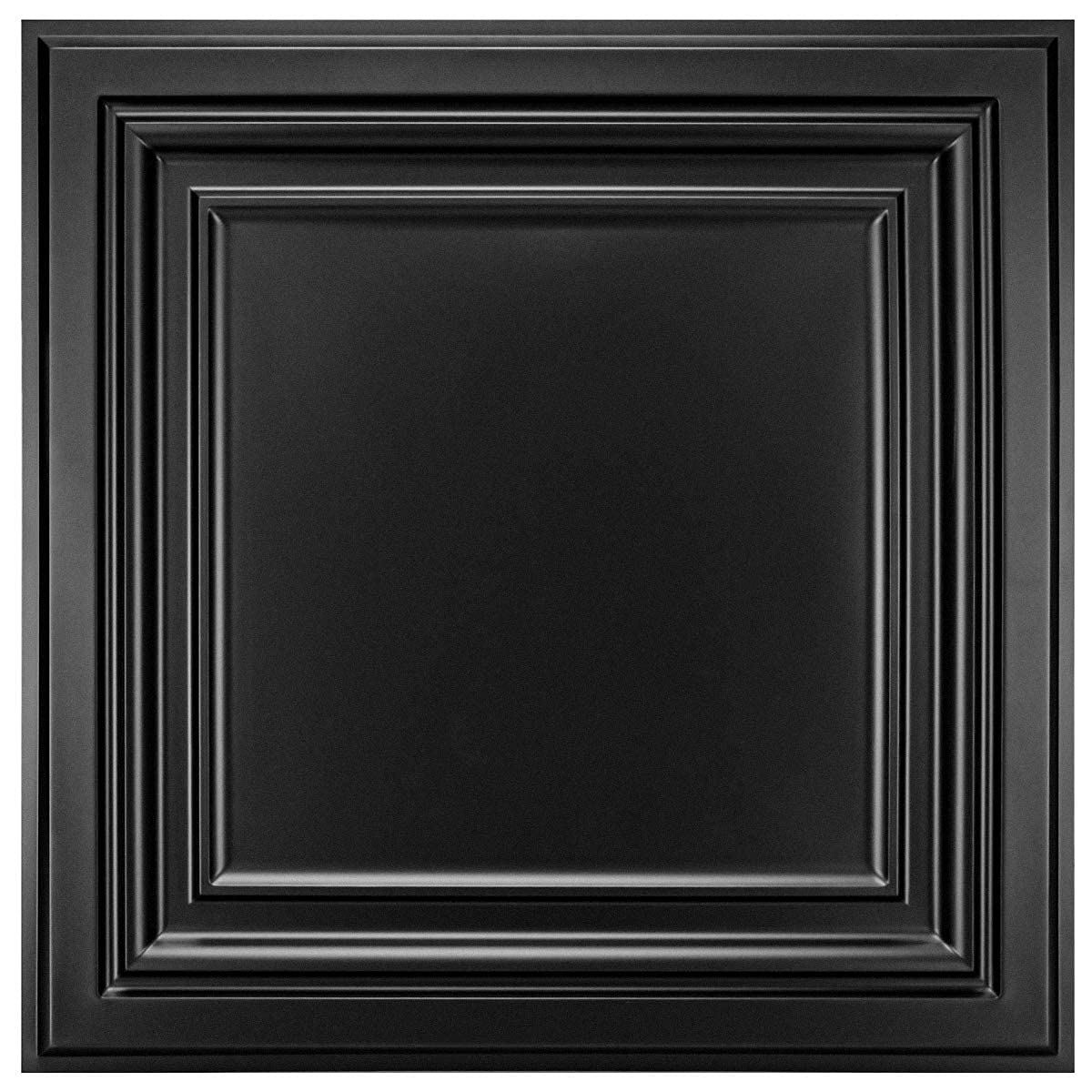 Art3d PVC Ceiling Tiles, 2'x2' Plastic Sheet in Black (12