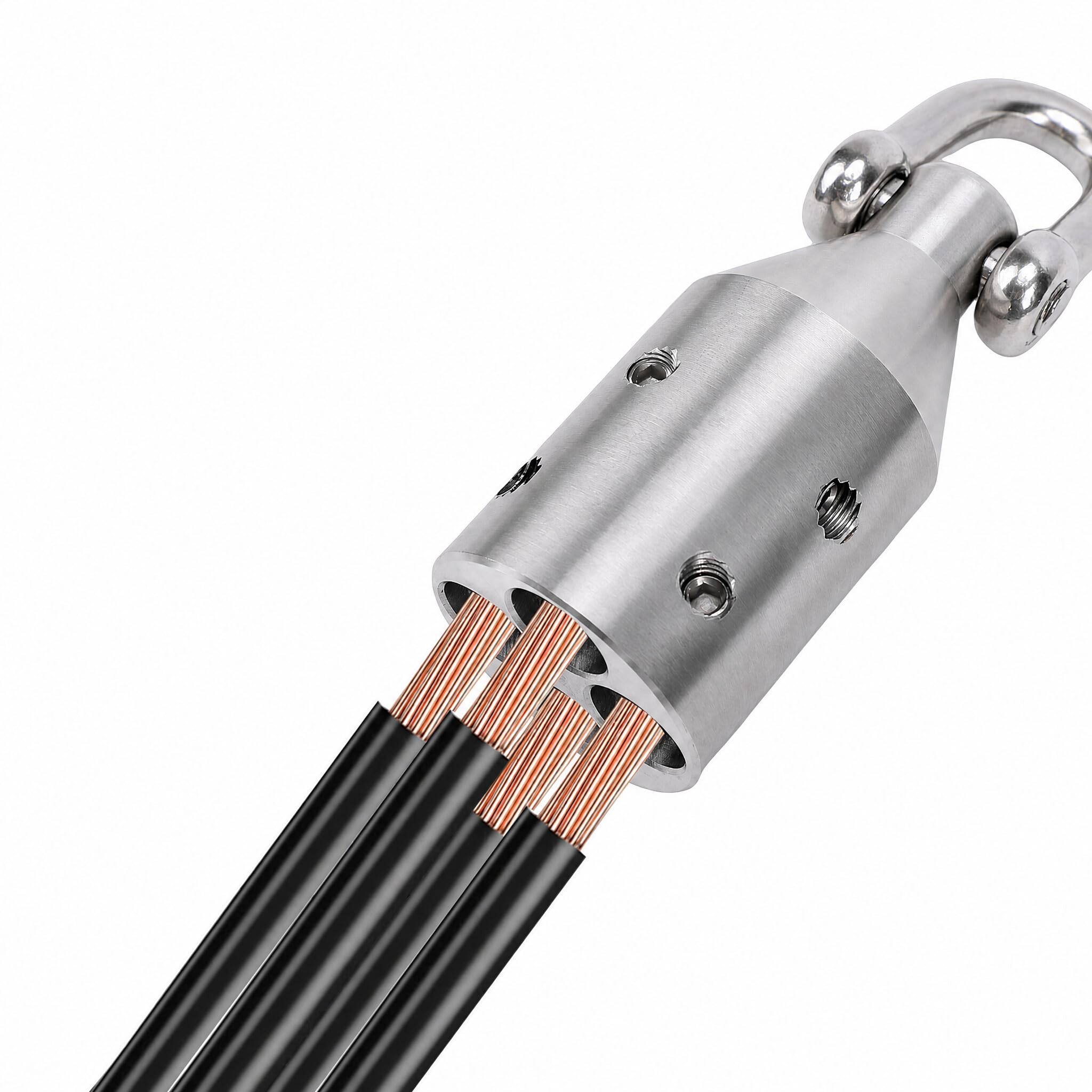Cabezal de tiro Jiawu con fuerza de 1814 kg para tracción de cables 3/0 a 350 MCM