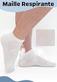 ZAKASA Calze Con Dita Uomo Sportivi: Cotone Calzini con Cinque Dita Calzino Corti 5 Dita Separate Traspiranti calzetti Five Finger per Running Fitness Sport 47-50 Bianco 5 Paia - 4