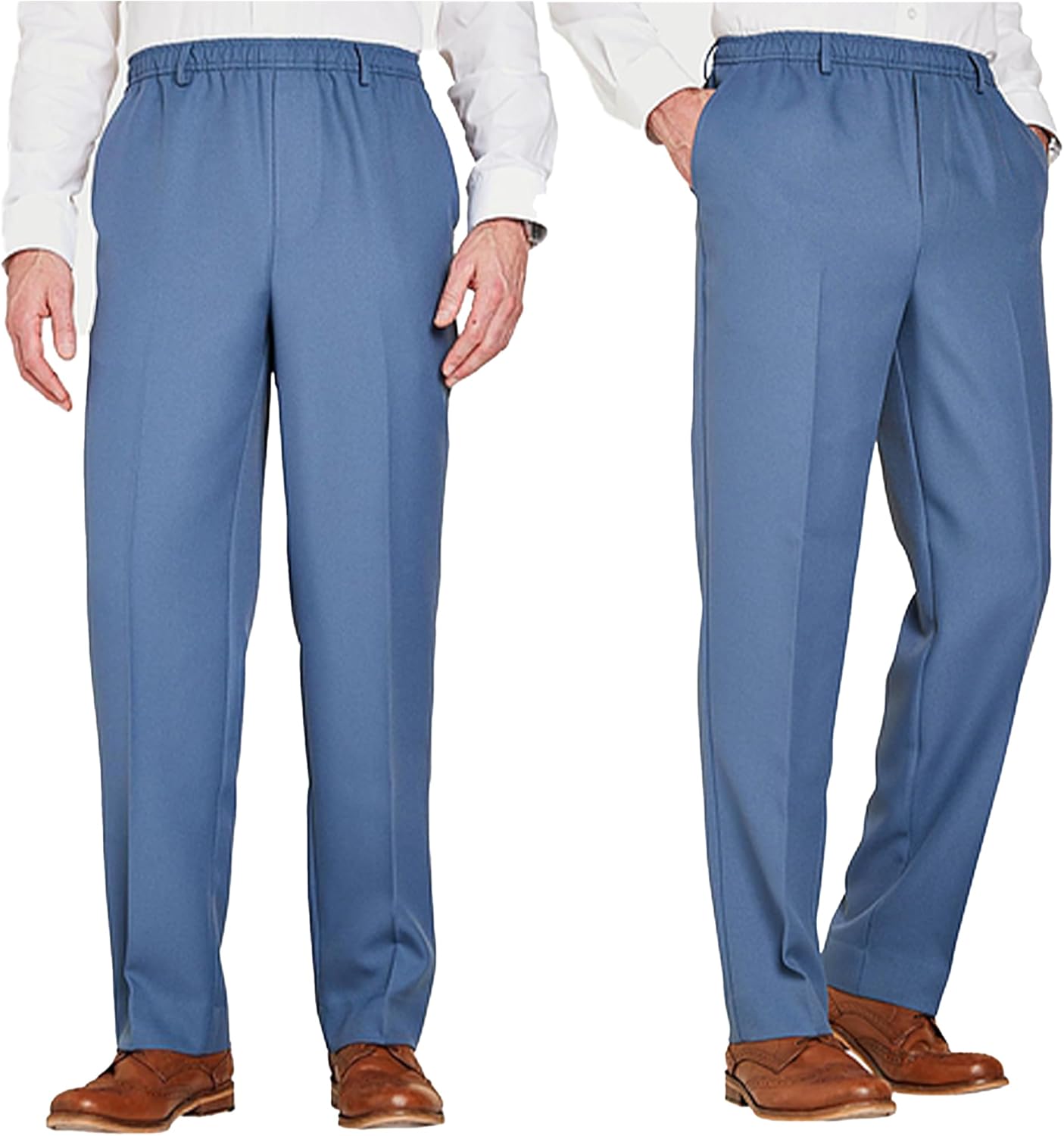 Chums Men's Pack of 2 Elasticated Waist Pull-On Trousers