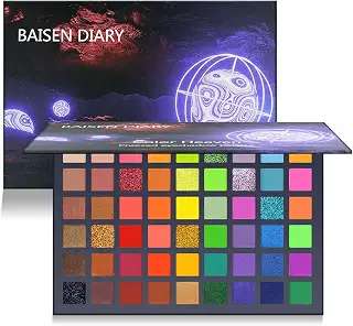 54 Colorful Eyeshadow Palette, Neon Shimmer Matte Glitter Eye Shadow Natural Naked Colors Makeup Eyeshadow Waterproof Long Lasting Highly Pigmented Gift Set Make Up Palletes