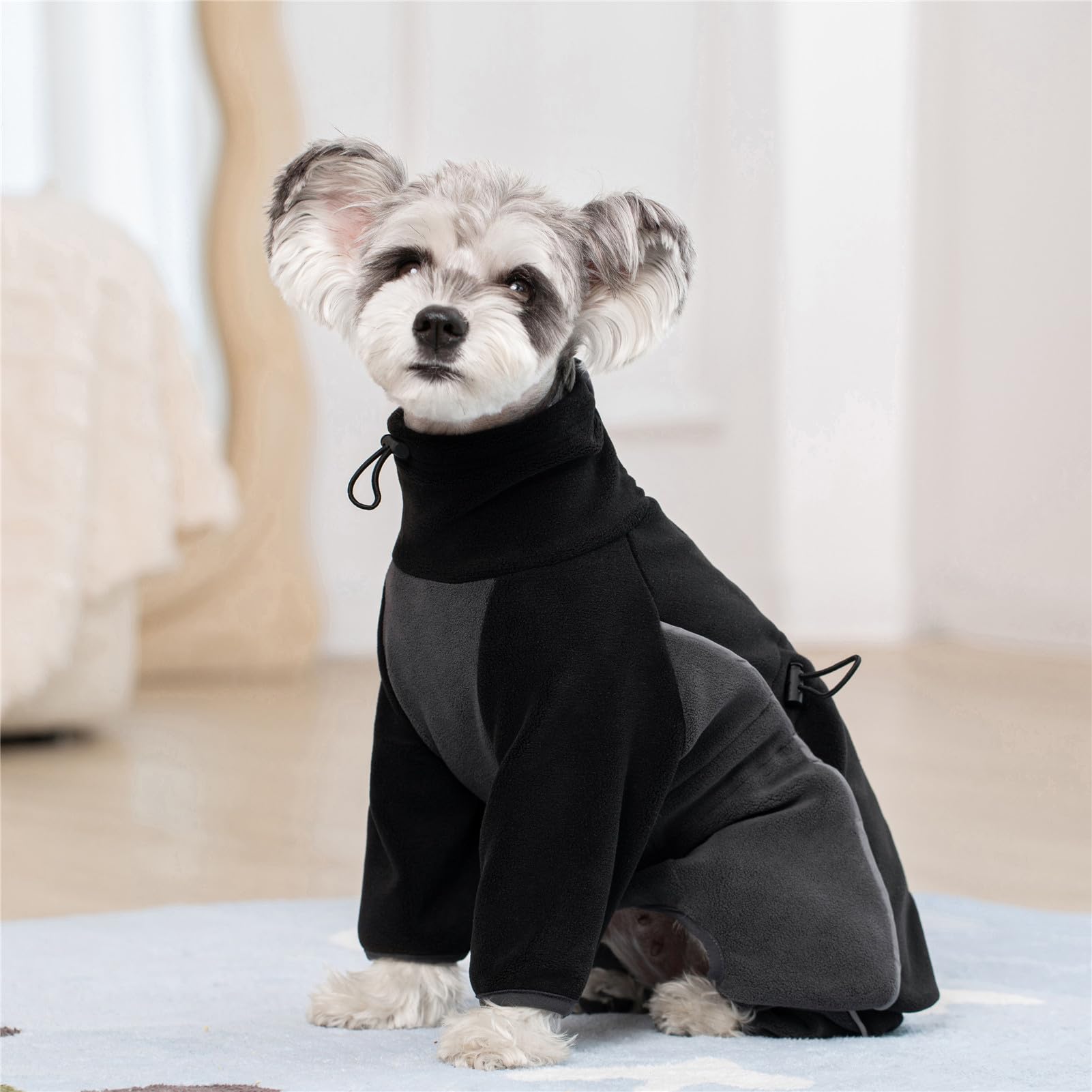 Fleece-Mantel für kleine und mittelgroße Hunde – Pullover, Pyjama, Overall mit Beinen, Winddicht, warm, kaltes Wetter, Ganzkörperweste, gemütlicher Schneeanzug, Bekleidung, Outfit, Kleidung