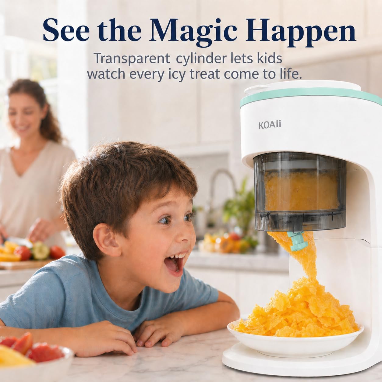 Snow Cone Machine, Electric Shaved Ice Maker for Home & Parties