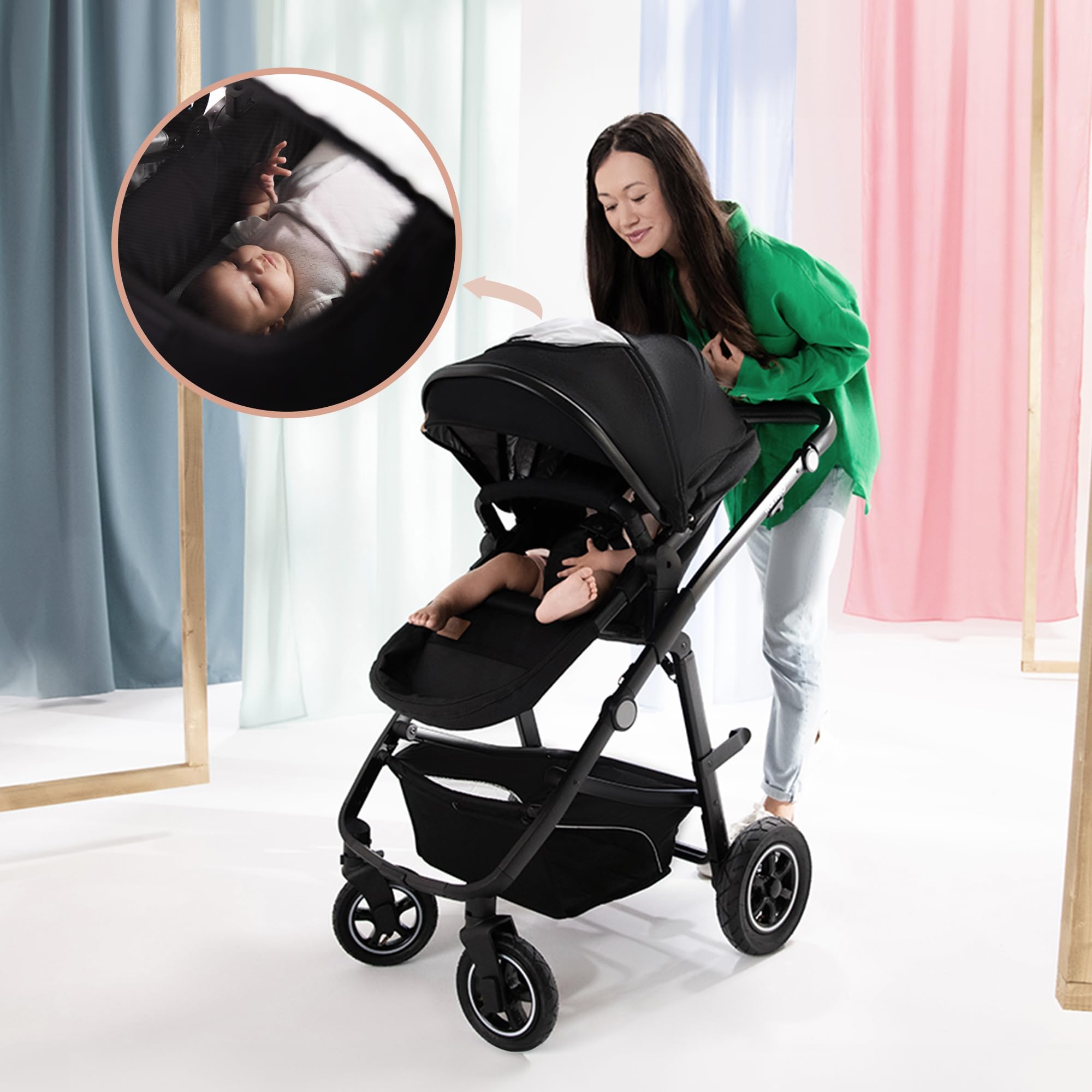 LIONELO BIANKA Kinderwagen 3 in 1 bis 22 kg, Babywanne, Autositz