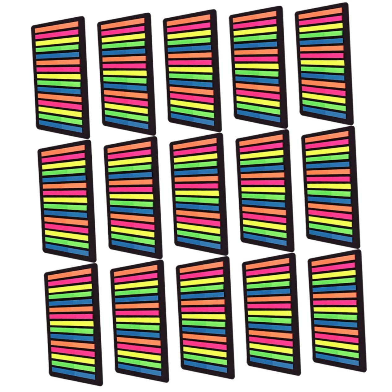 ARTIBETTER 3 Set 3 Set Di Segnalibri Adesivi Linguette Per Promemoria Strisce Pastello Trasparenti Riutilizzabili Evidenziatori Colorati Accessori Per L'Apprendimento 15 fogli*3
